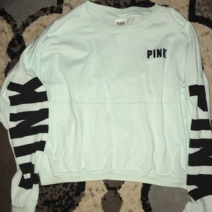 Vs pink long sleeve crop top